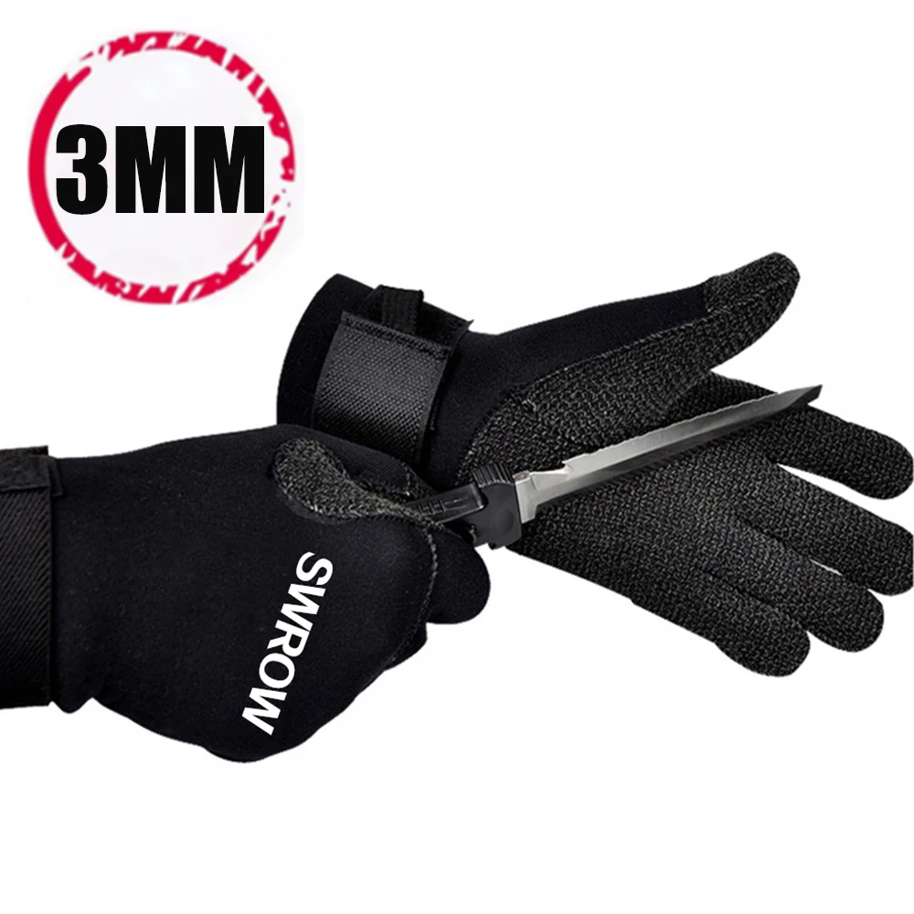 3/5MM neoprene diving gloves underwater hunting stab-proof swimming fishing gloves non-slip warm diving surfing beach socks 2022