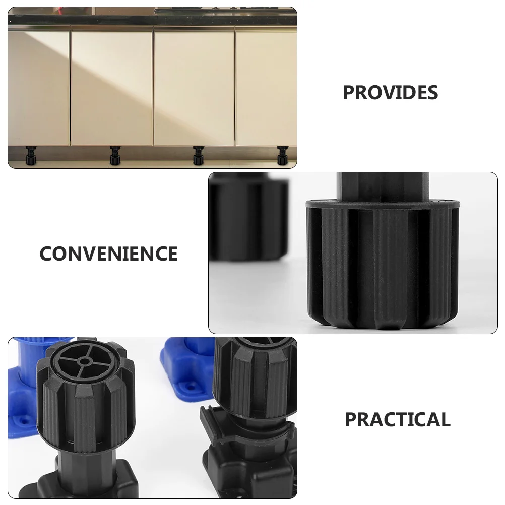 8 Pcs Adjustable Cabinet Feet Premium Material Support Legs Heavy Duty Stabilizers Kitchen Shoe Cabinet Hardware