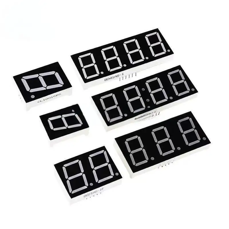 10PCS Display a cifre LED da 0,36 pollici Display giallo verde a 7 segmenti Luce LED 2 bit 3 bit 4 bit Anodo catodo Tubo digitale AS BS