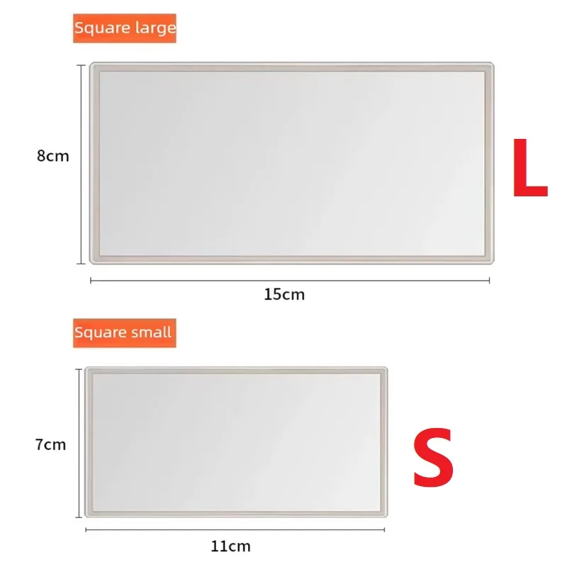Stainless Steel Car Vanity Mirror Stick On Sun Visor Cosmetic Mirror Seatback Makeup Mirror Auto Accessory CNJHYEHSJ03