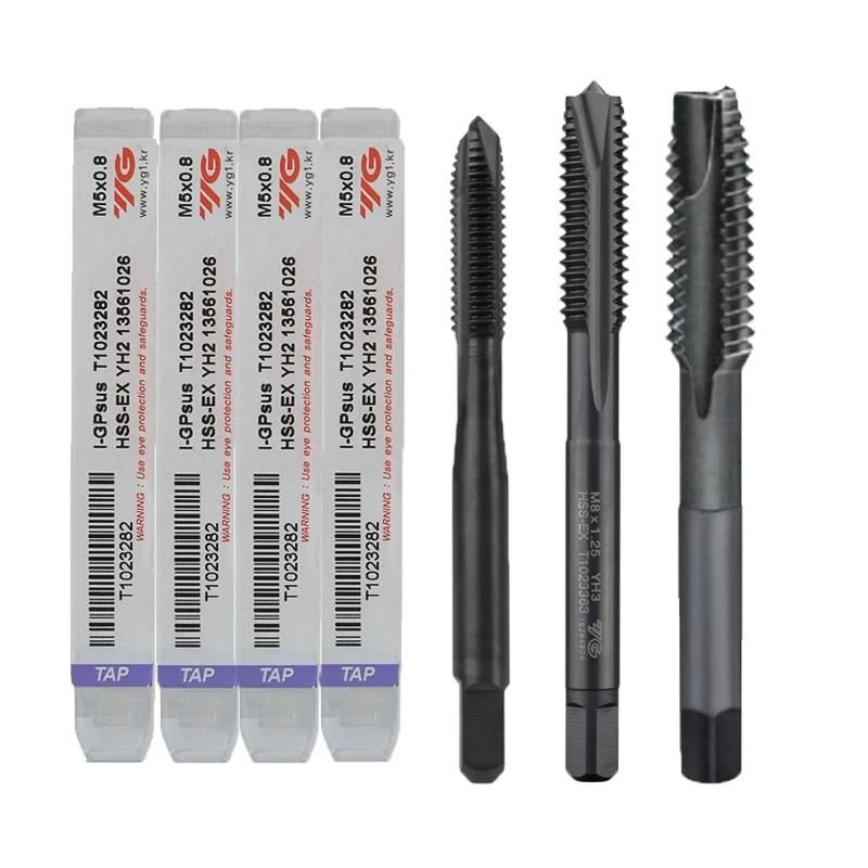 100% Original YG1 T1023 Taps M2 M2.2 M2.5 M3 M4 M5 M6 M8 M10 M12 M14 M16 M18 M20 M24 for Tapping Through Hole in Stainless Steel