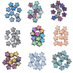 10pcs 8mm Crystal Glass Star Beads Charm Colorful Loose Bead for Bracelet Earring Necklace DIY Jewelry Making Craft Accessories