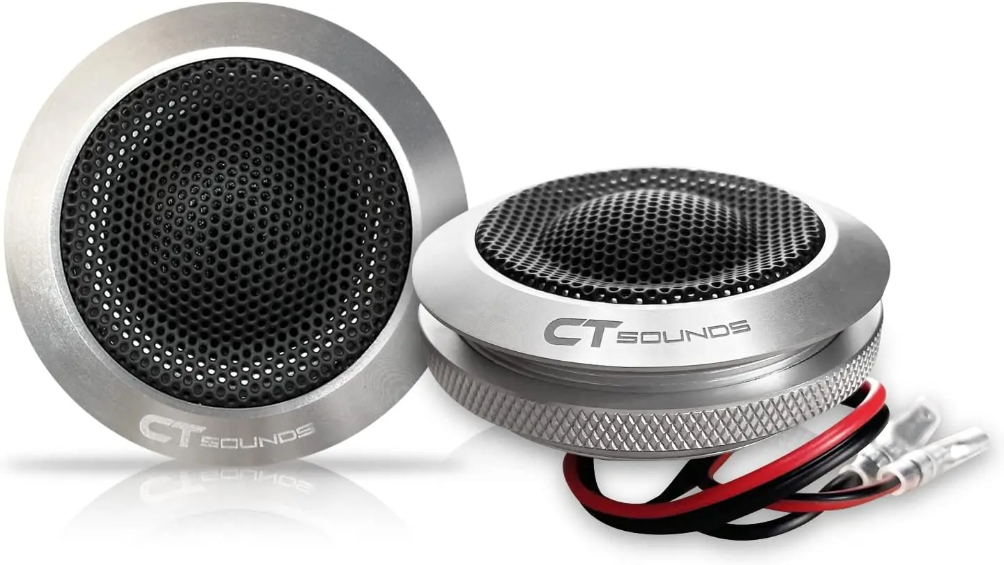 

25mm Silk-Dome Car Audio Tweeters, 100W Max Power, Flush-Mount Design for Clear High Frequencies