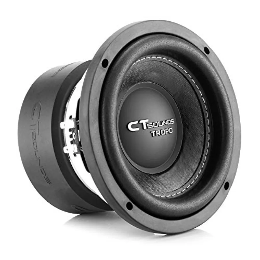 

Car subwoofer for automotive audio systems, polypropylene cone, black, 400 watts max power handling and dual 4 ohm voice coils