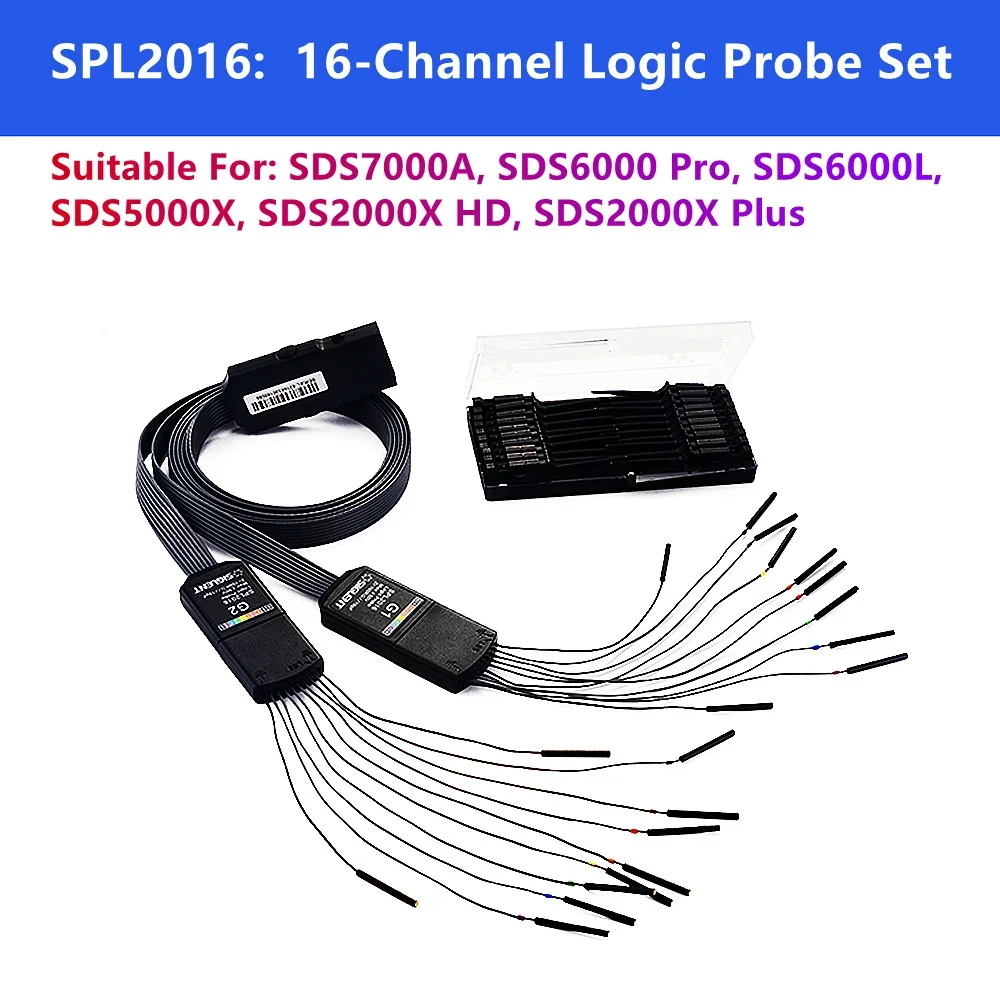SIGLENT Oscilloscope 16 canaux SLA1016 SPL2016 SPL3016 ensemble de sondes d'analyseur logique SDS1000X SDS2000X sonde logique d'oscilloscope