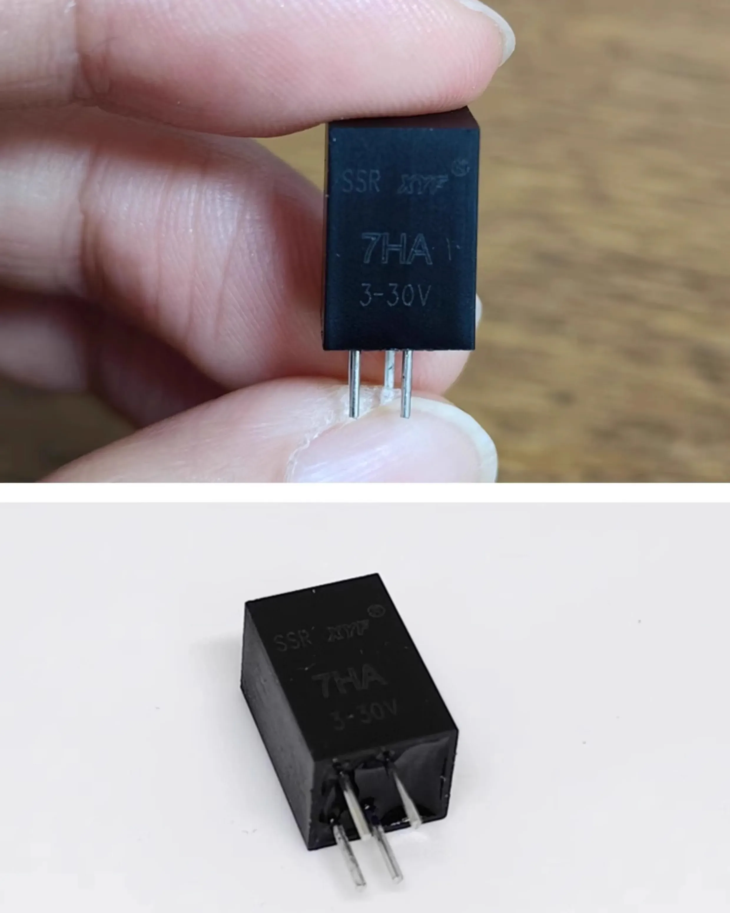 

10pcs A miniature set of normally open DC solid state relay PCB welding passive XYF-7HA Input voltage 10-30VDC