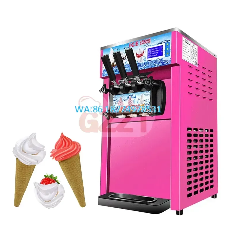 Wmwmnu for Table Top Mini Soft Serve Ice Cream Professional Ice Cream Maker 3 Flavor Soft Serve Ice Cream Maker
