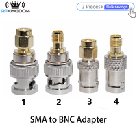SMA to BNC Adapter SMA Male Plug to BNC Female M/F Radio Antenna Connector RF Converter M/F Radio Antenna Adapters Kit Coaxial