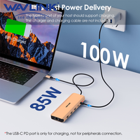 WAVLINK Dual 4K Display Hub 10-in-1 USB C 10G Laptop Docking Station Multiport Adapter with Dual 4K HDMI 100W PD IN Gigabit RJ45