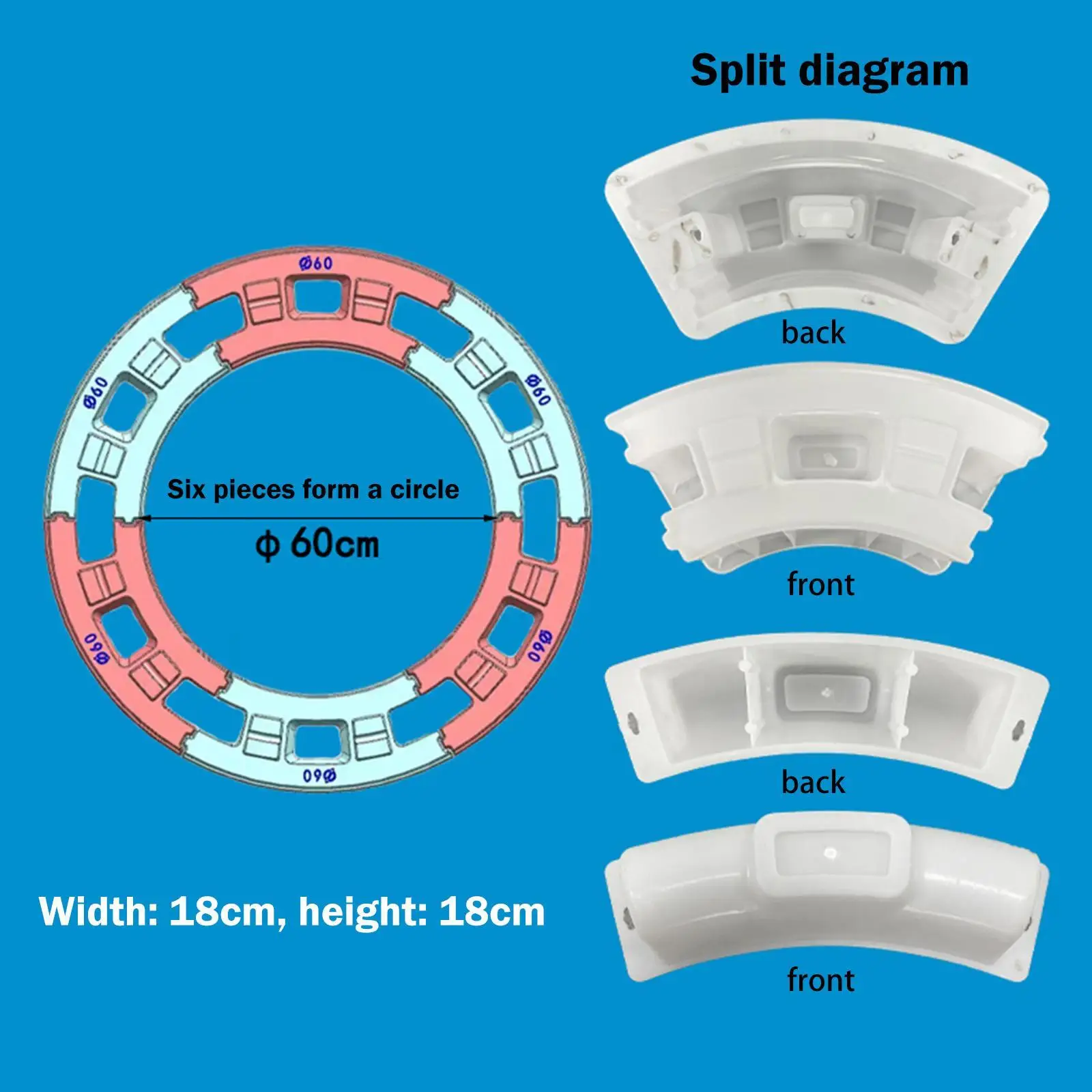 Efficient Assembly Concrete Block Mould ABS Round Design Well Wall Module for Garden Paver Cement Path Making