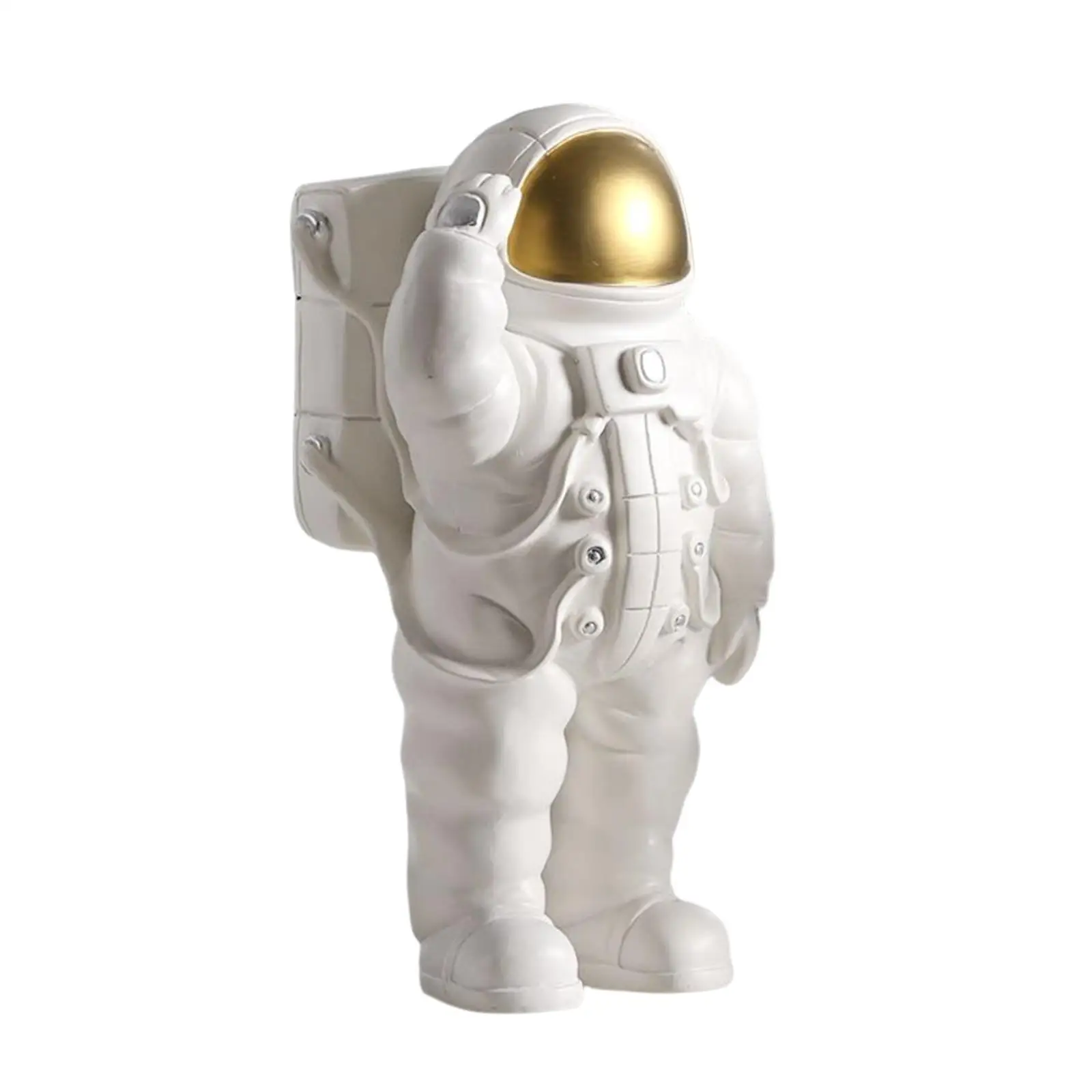 Resin Spaceman Figurine Astronaut Decor for Home Office Shelf Tabletop Ornament Cute Space Art Sculpture