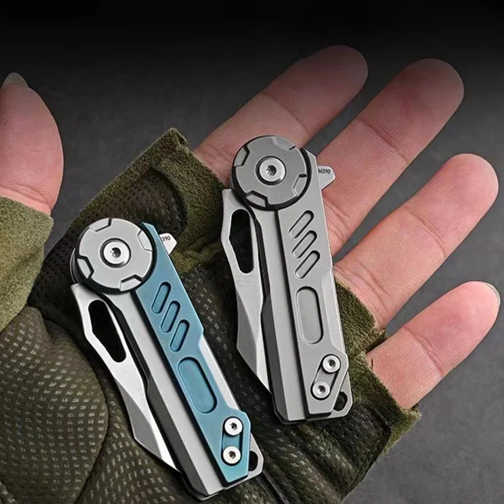 M390 Folding Knife Quickly Open Mini Pocket Knife High Hardness Handle EDC Outdoor Hunting Equipment Letter Survival Hand Tools