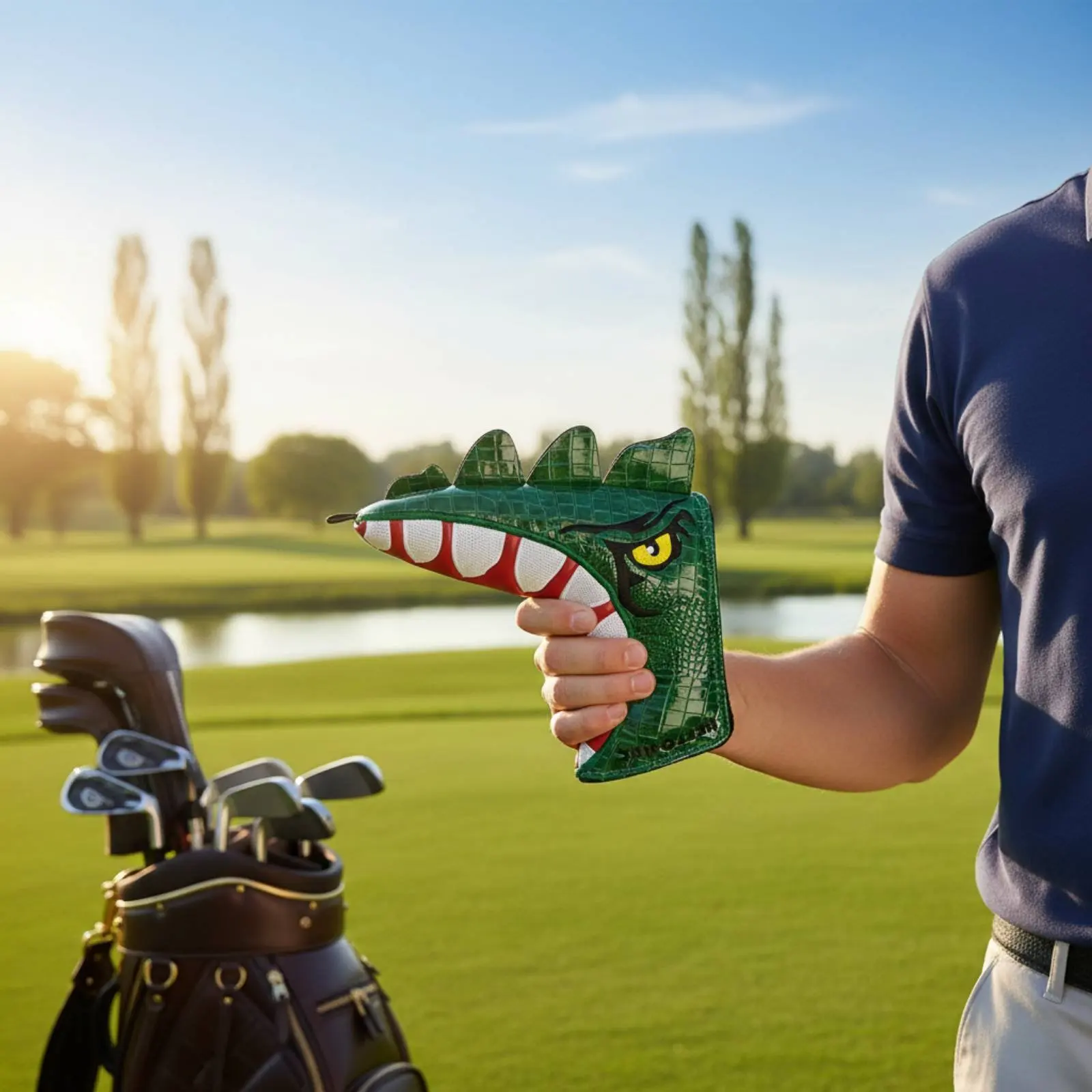 

Tyrannosaurus Rex Sporting Headcover Long-Lasting Construction Dinosaur Sporting Club Cover Creature Design Wood Club Cover Easy