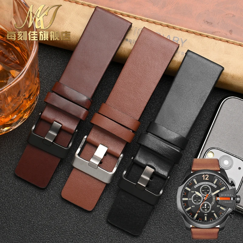 For Diesel Genuine Leather watch Strap DZ7332 DZ7314 DZ7311 DZ7332 men Wrist Watch Band watchband accessories 26MM 28MM 30MM 32M