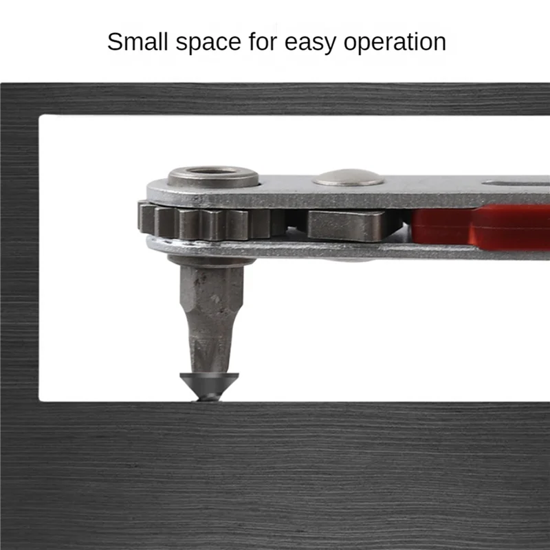

A98E-2X Mini Ratchet Wrench 1/4 Inch Drive Socket Hex Screwdriver Bit Dual Head Ratchet Wrench Tool With 4 Bit Heads Straight
