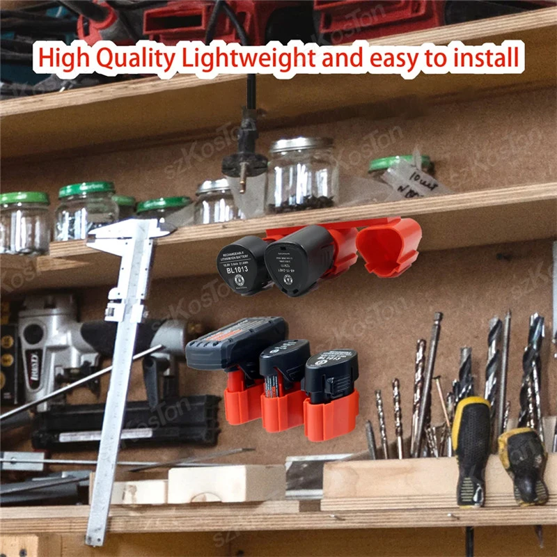 حامل البطارية أداة تخزين كتيفة ثابتة تركيب قاعدة رف شاشة مشبك لبطارية ماكيتا/ميلووكي/بوش 10.8/12 فولت #2