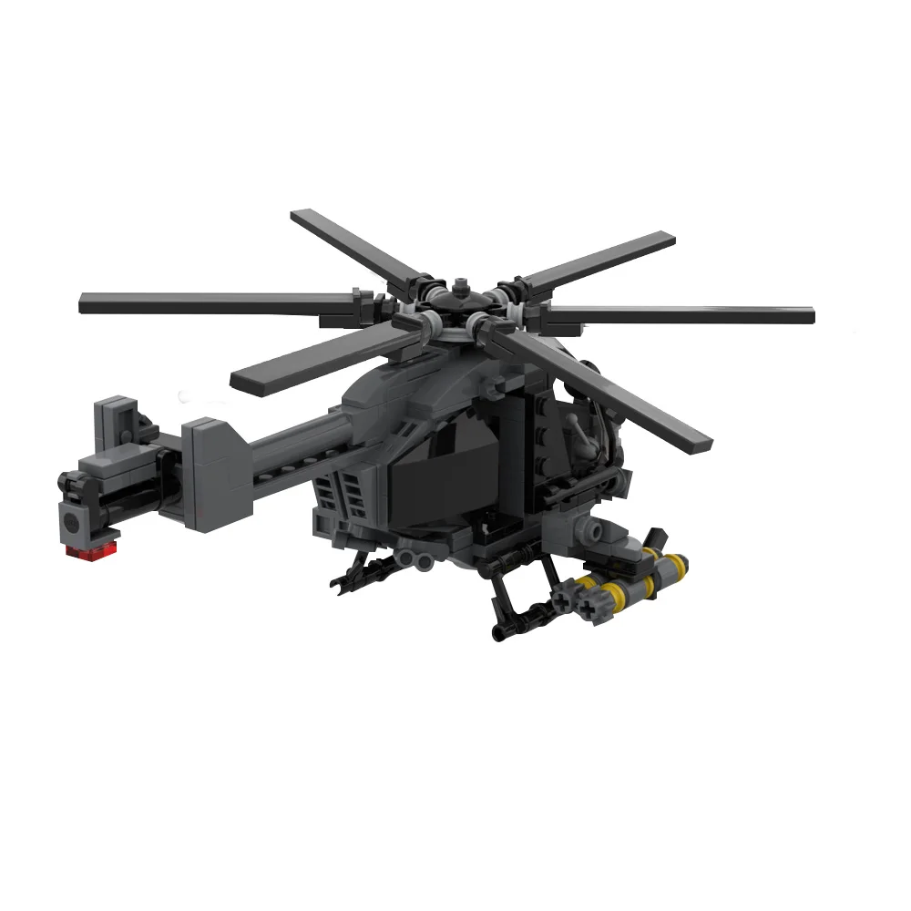 MOC AH-7 Notar Vliegtuigen Model Bouwstenen Militaire Combat Aanval Helikopters Rotorcraft Gemonteerd Bricks Speelgoed Kid Gift