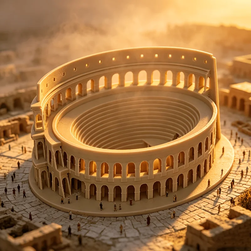 Ancient Roman Colosseum Architectural Ornament Historical Landmark Merchandise Desktop Decoration Popular Science Teaching Craft