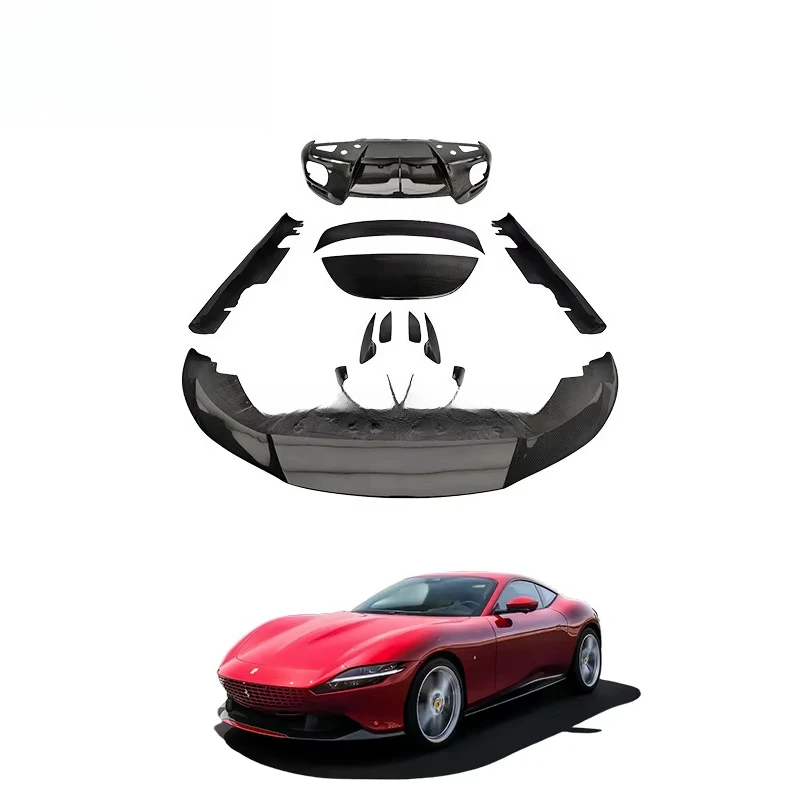 High Performance 100% Fitment Dry Carbon Fiber Polished Finish Customizable Color Easy Installation Body Kit Set AeroKit for