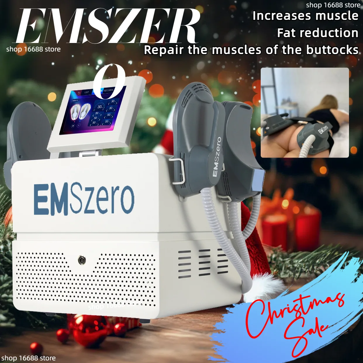 Christmas Professional EMSzero EMS Body Sculpting Machine Portable Shaping RF Muscle Stimulator 15Teslas 6500W 4 Handle