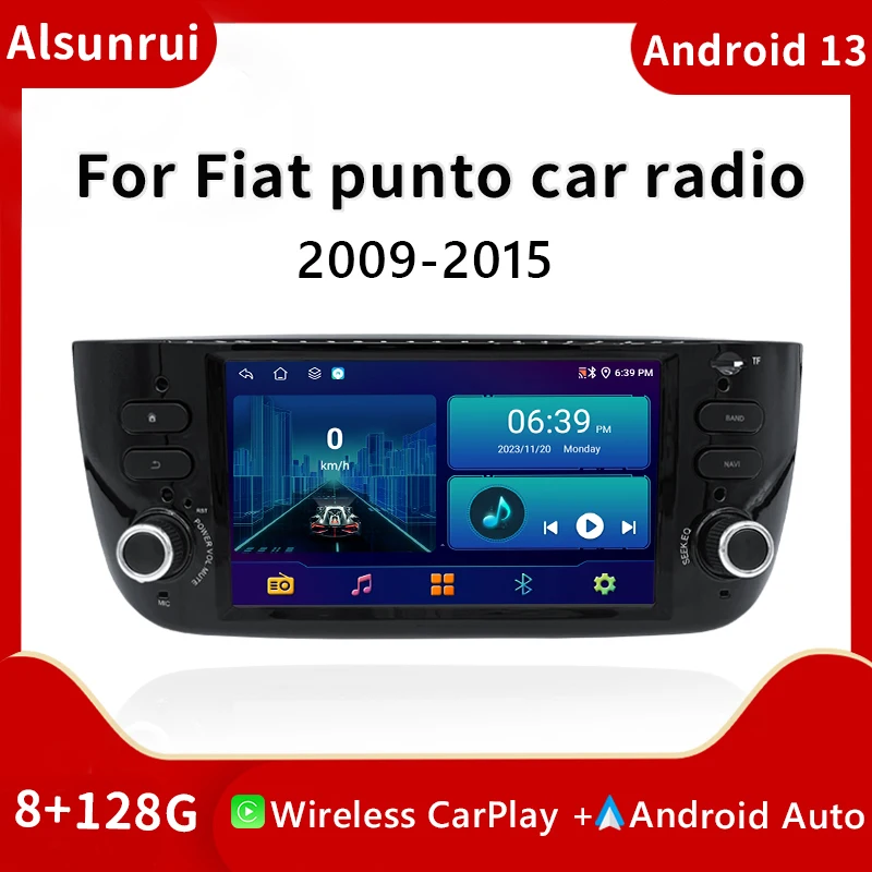 

6.2''radio Android 13 Car Radio For Fiat/Linea/Punto evo 2012-2015 Multimedia GPS Navigation Stereo Audio Head Unit 4G Carplay