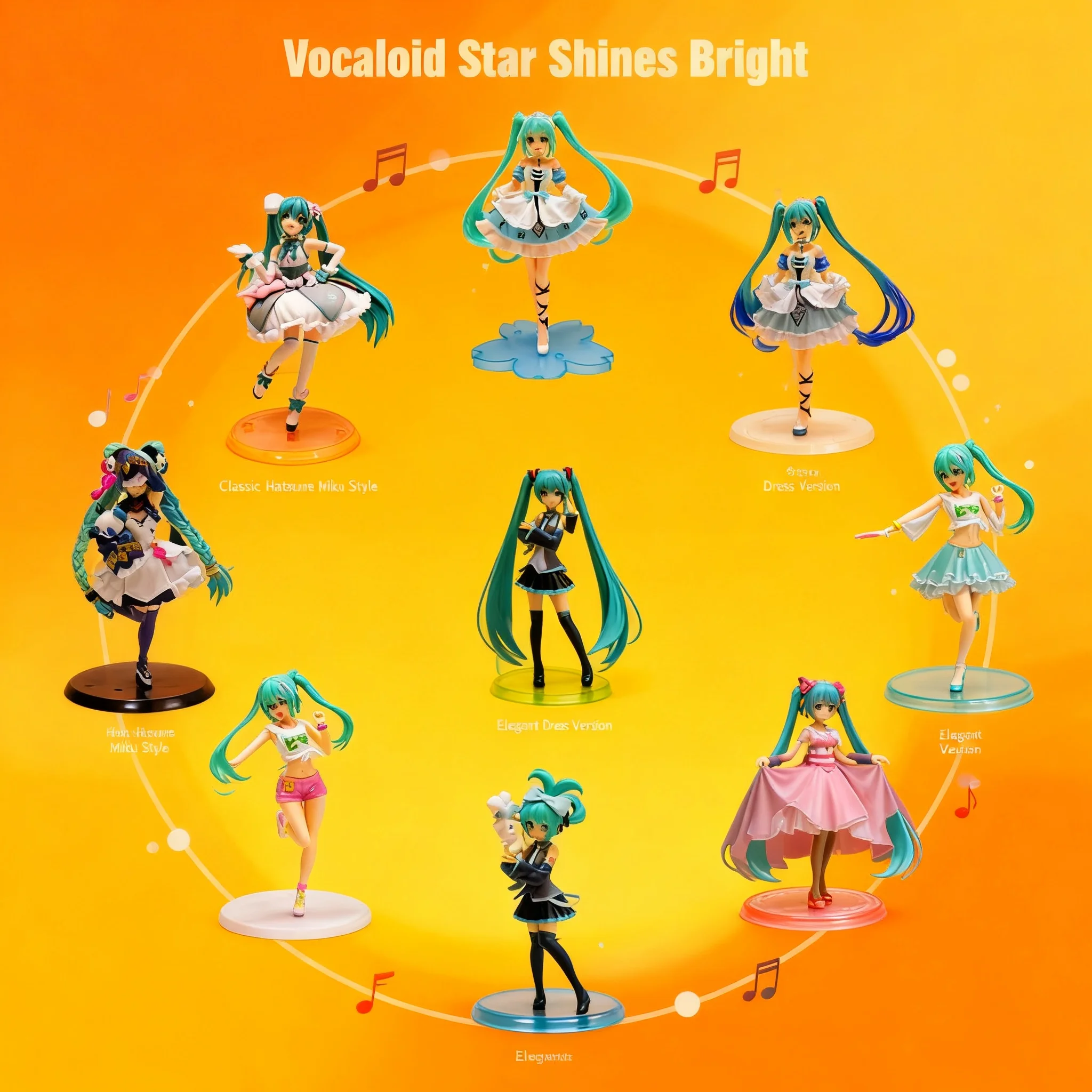 

Wholesale Hatsune Miku Anime Figure Cute Cartoon Character Doll Statue Collectible Merchandise Otaku Gift for Fans