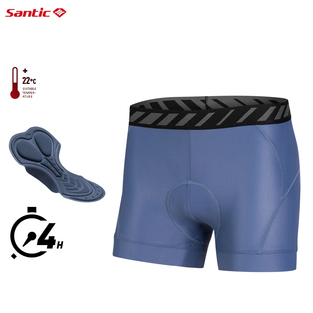 Santic New Men\'s Cycling Shorts Breathable and Quick Drying Cycling Underwear Shock Absorbing Cushion Cycling Shorts for 4 Hours