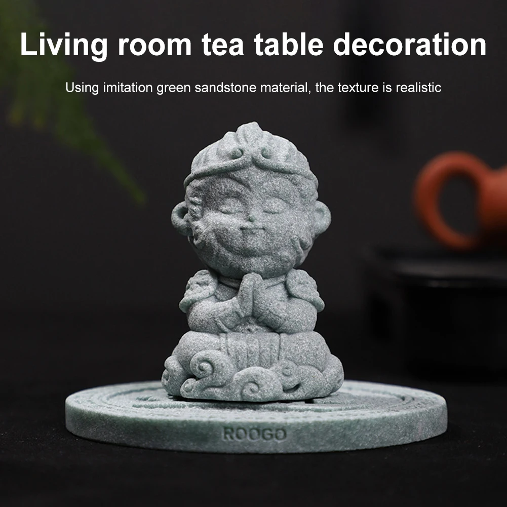 Patung Raja Monyet Kecil Model Meja Dekorasi Sun-Wukong Patung Raja Monyet Patung Buddha Wukong untuk Dekorasi Rumah Zen