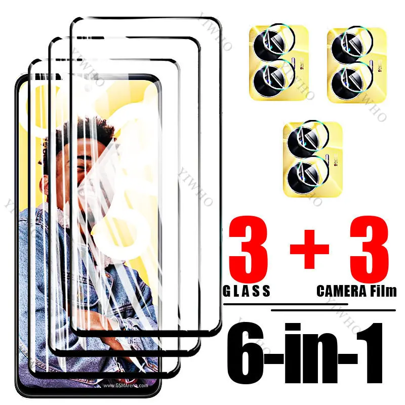Закаленное стекло 6 в 1 с полным покрытием для телефона Realme C55, защитная пленка для экрана камеры для Oppo Realme C35 2023 C30 C33 C 55 35 30 33 Закаленное стекло 6 в 1 с полным покрытием для телефона Realme C55, защитная пленка для экрана камеры для Oppo Realme C35 2023 C30 C33 C 55 35 30 33
