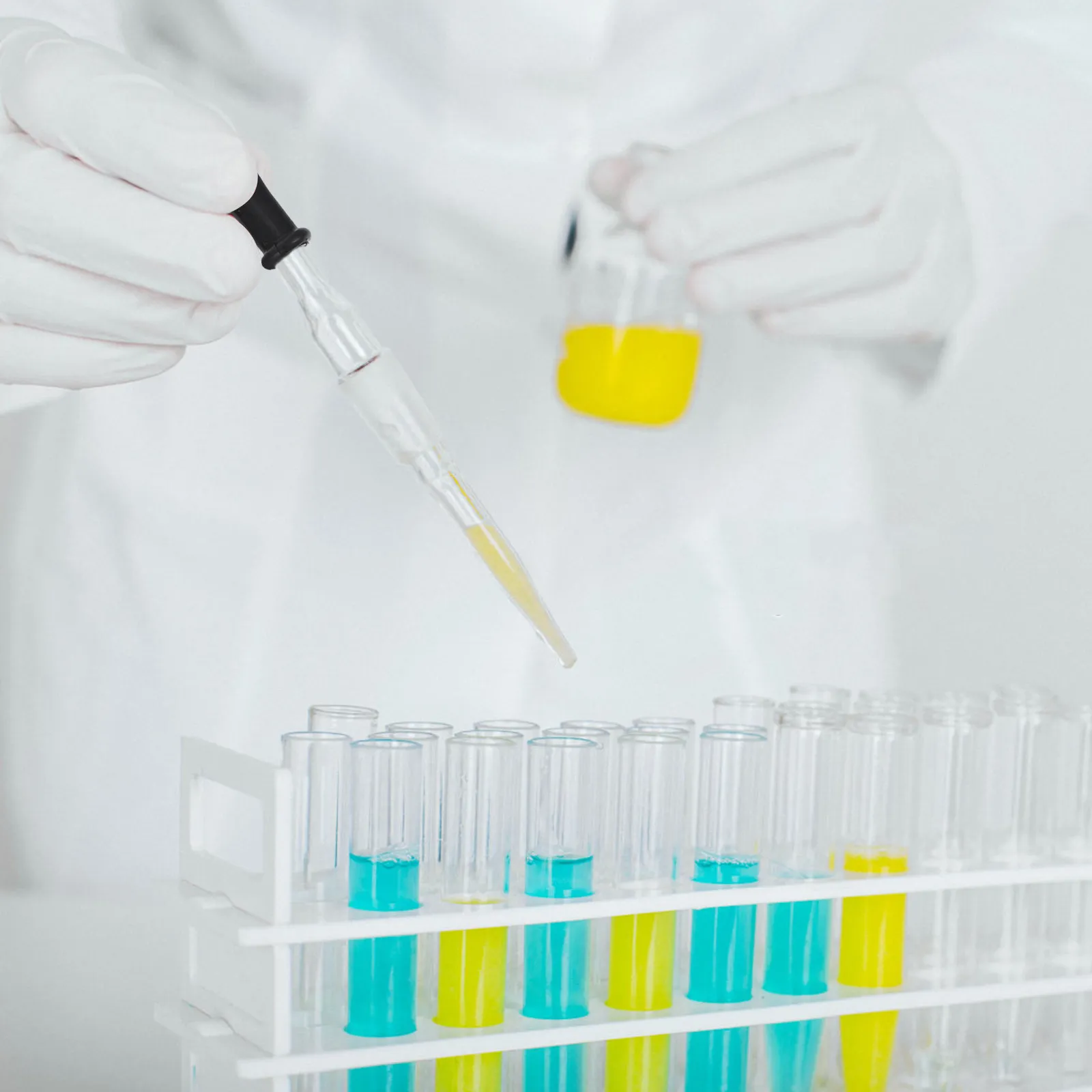 Silicone Pipette Caps for Droppers, 5pcs Reusable Elastic Lab Transfer Tips, Leak-Resistant Graduated Caps