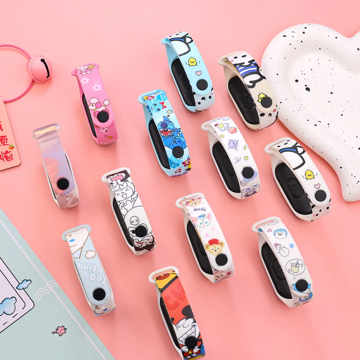 50pcs/lot Cartoon Digital Kids' Watch LED Luminous Watches Touch Waterproof Electronic Sports Watch Kids Birthday Gift