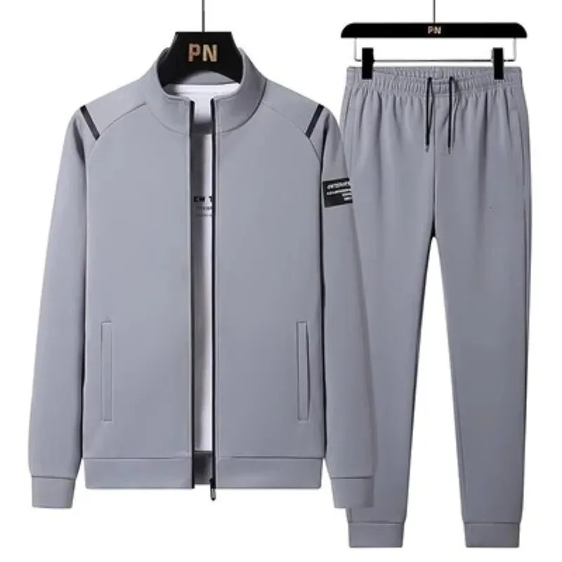 2024 Spring and Autumn New Fashion Plus-Size Loose Sports Suit For Men Leisure Comfortable Breathable High-Quality Two-Piece Set