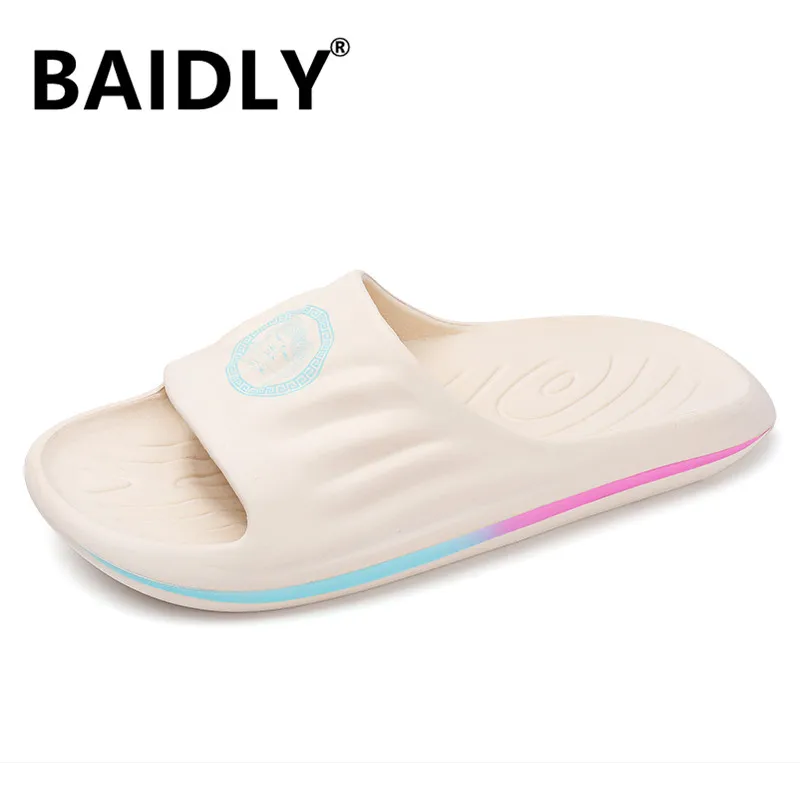 

Summer Winter Slippers Women Men Sandals Casual Beach Shoes Soft Bottom Slides Thick Platform EVA Anti-Slip Home Slippers