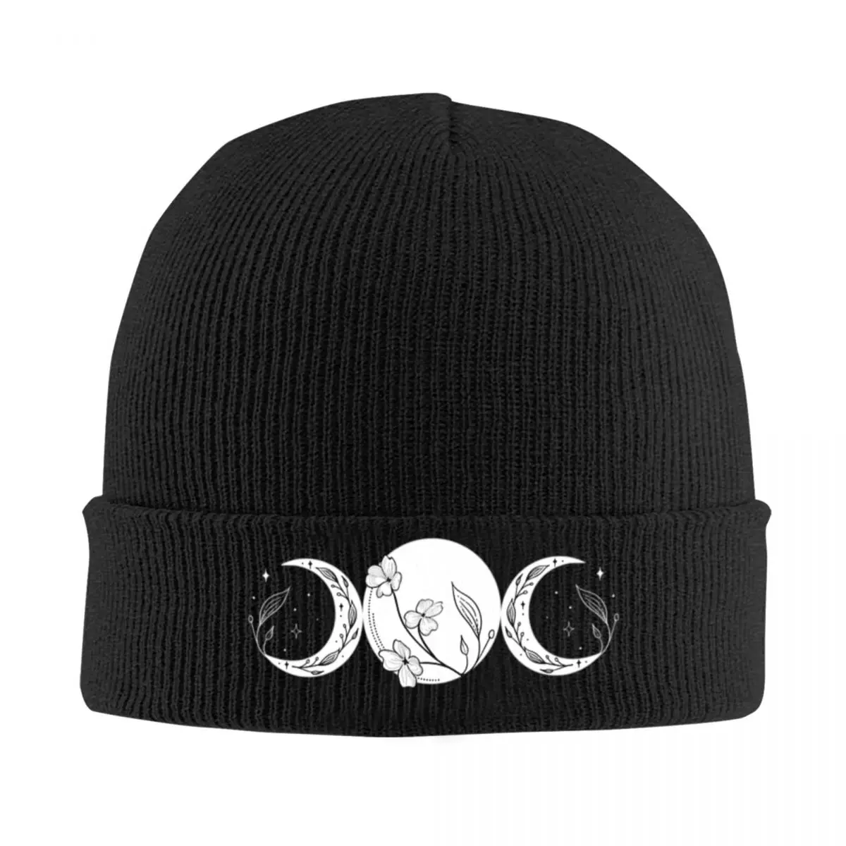 

Triple Moon Goddess Witch Wicca Racerback A Knitted Hat Cap