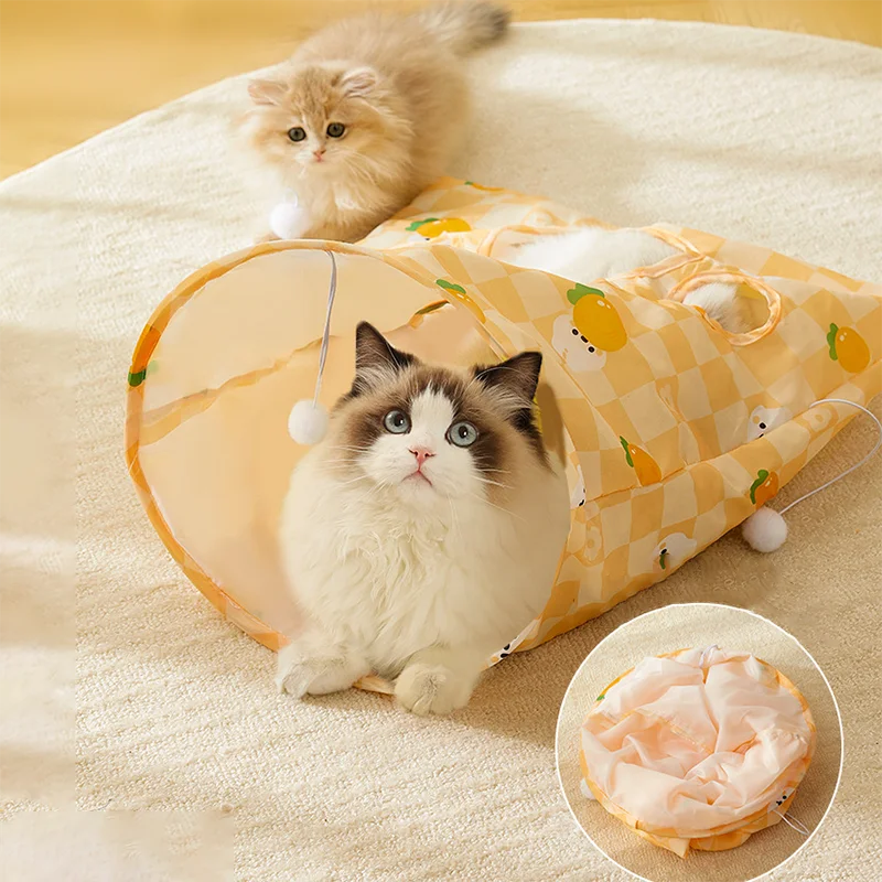 

Cat Tunnel Bag Pet Kitten Tunnel Small Animal Cat Play Toy Interactive Toys for Puzzle Exercising Hiding Training and Running