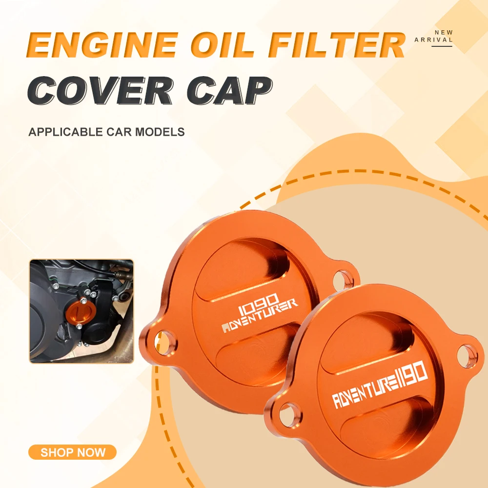 

1090 ADVENTURER Engine Oil Filter Cover Cap For 1190 ADVENTURE R GREY Orange 2015 2016 2017 Motorcycle Accessories Tools