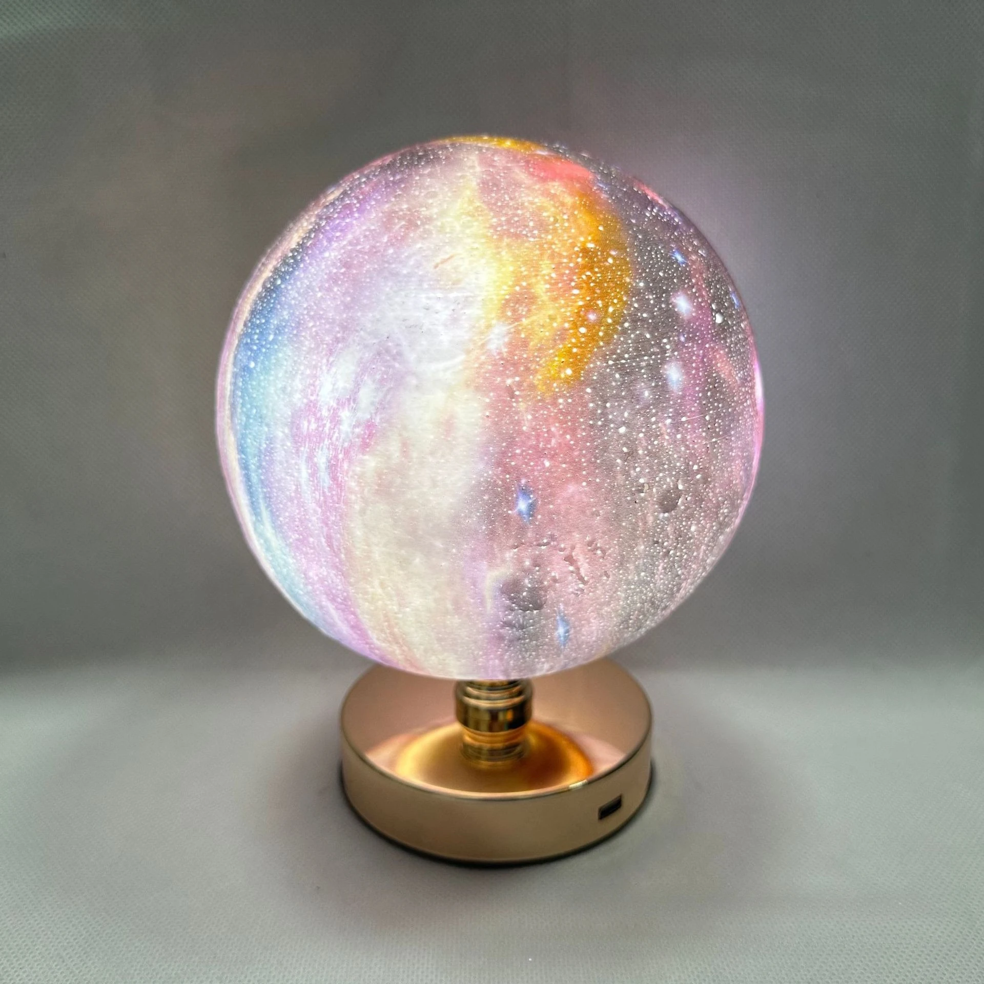 

Creative Metal Desk Lamp Moon Lamp Wireless Charging Touch Bar Atmosphere Lamp Bedside Ornament Small Night Light