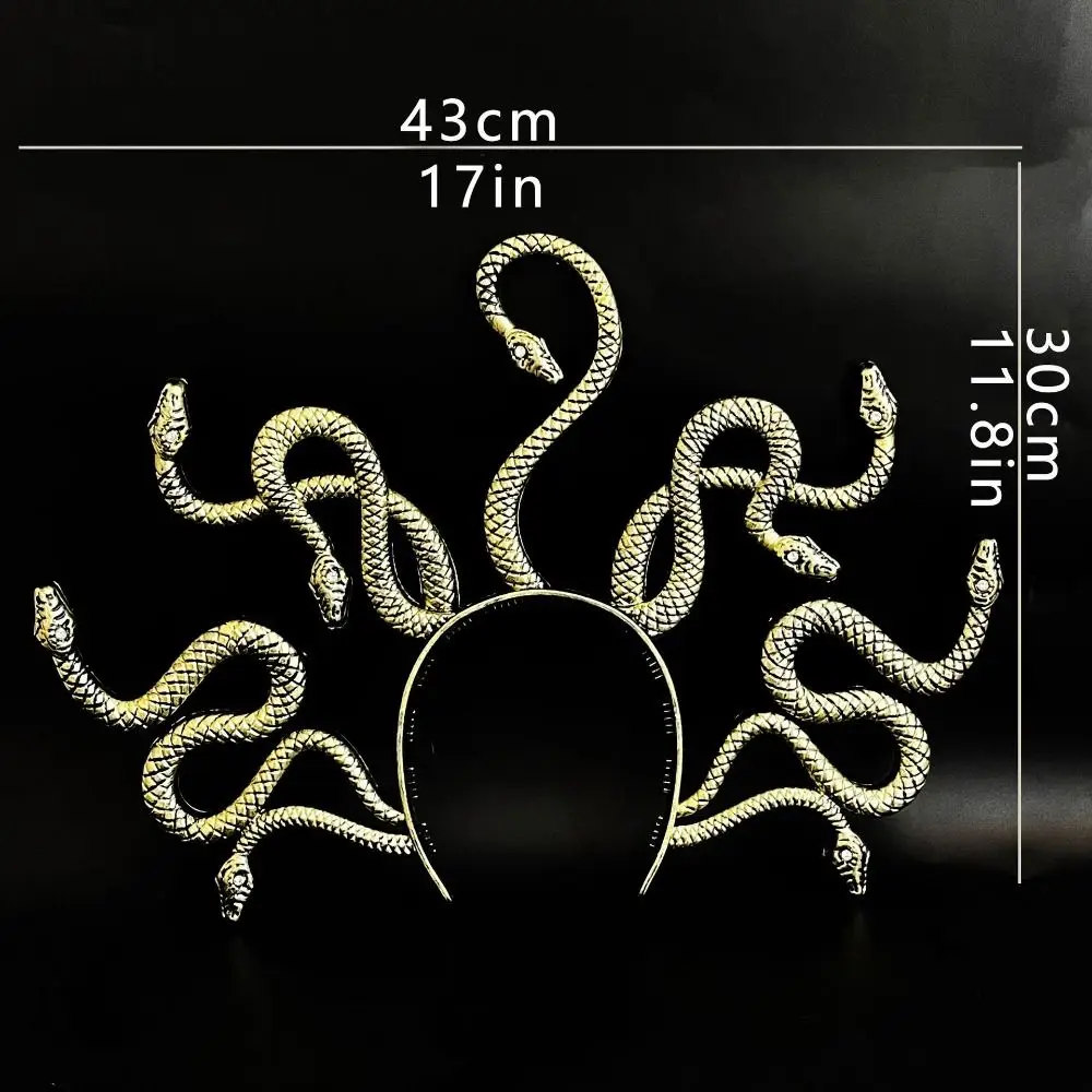 Realista Cobra Cabelo Hoop Antiderrapante Halloween Headband, Horror Headband, Acessórios Cosplay, Novo