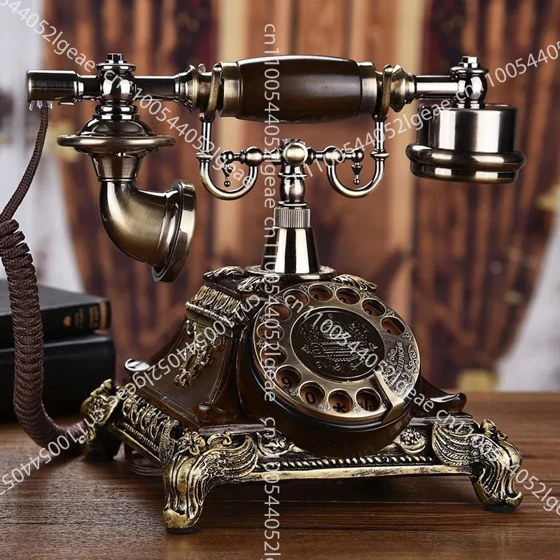 

European Style Retro Telephone, Landline, Home Antique Telephone, Fashionable and Creative, Old-fashioned Turntable Telephone