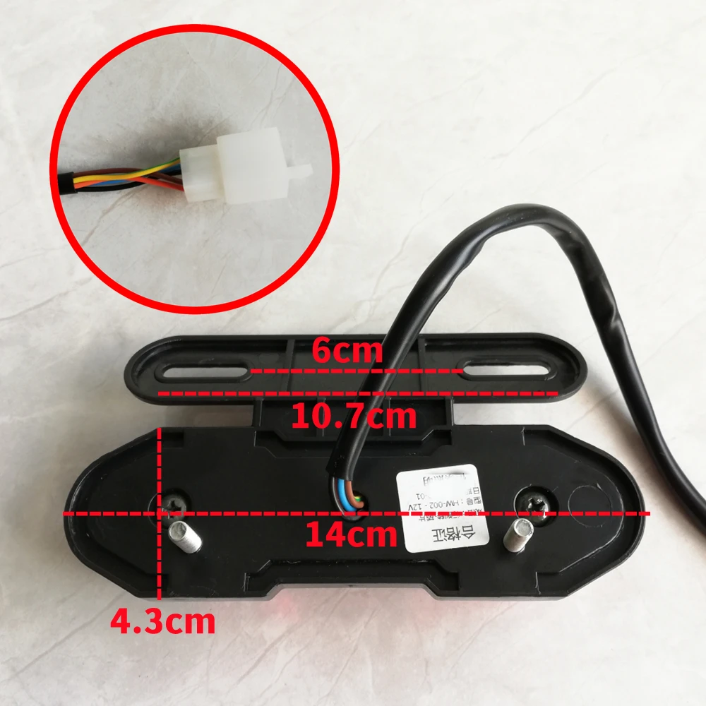 1Pc 12V LED Brake Light For Motorcycle Tail Light Turn Signal Electric Motorbike Rear Lights