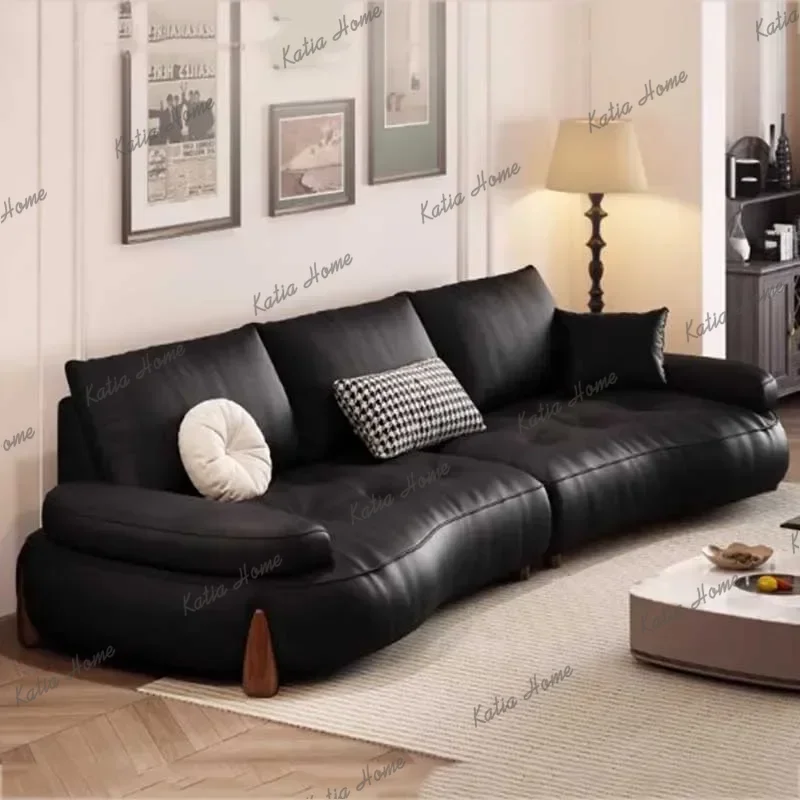 Factory Direct Relax Simple Black Sofas Living Room Unique Floor Modern Choice Sofa Lazy Hotel European Wohnzimmer Sofas Home Fu