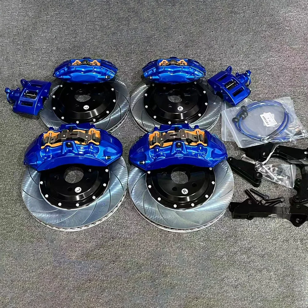 Car Part 4 6 Pistons Front V6 Rear Cable Handbraske Dual Caliper Big Brake Kit For VW With Rotor Pad Brake Disc