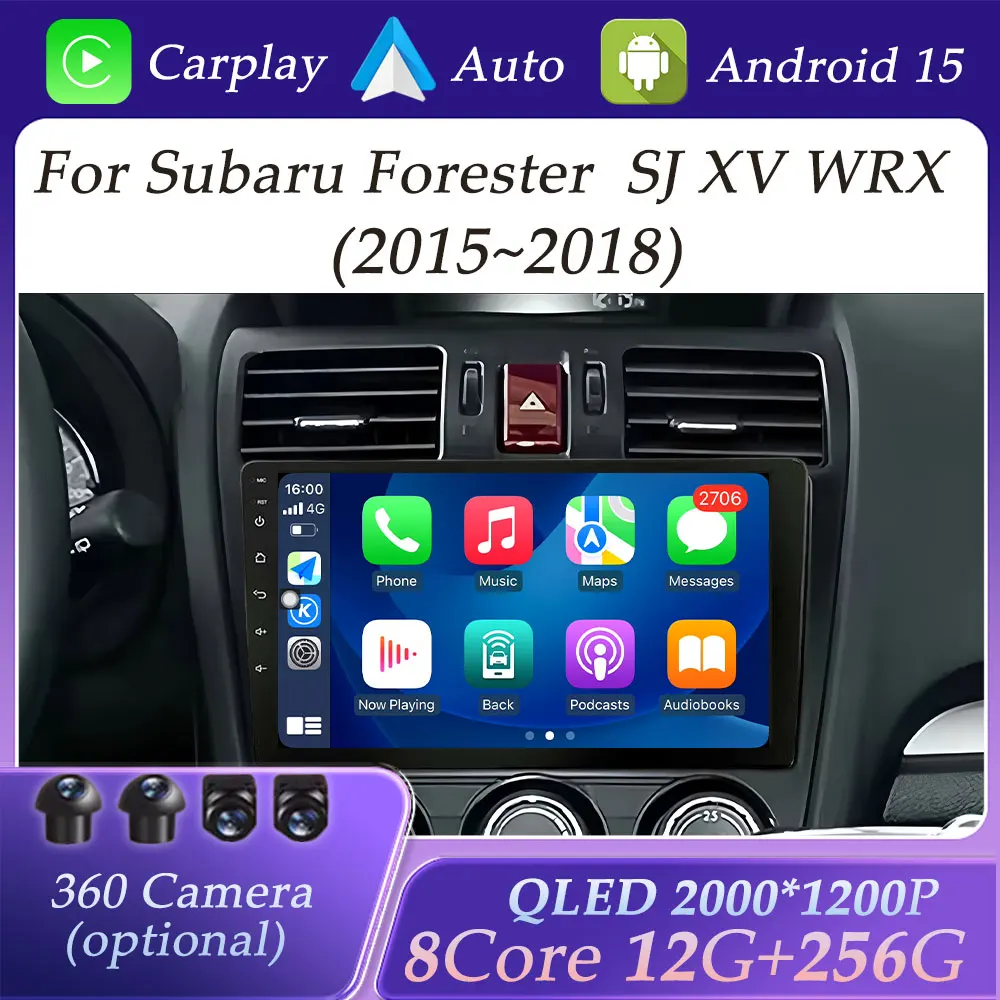 

Wireless Carplay for Subaru Forester SJ XV WRX 2015-2018 Car Radio Video Multimedia Player Split Screen GPS Navi DSP Stereo WiFi