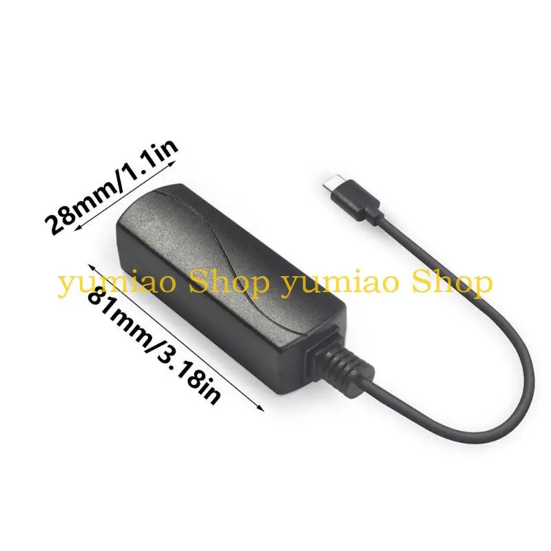 587b Poe a USB C Cable carga del convertidor Cable Poe convertir a USB Tipo C con 10/100Mbps Ethernet para teléfonos y