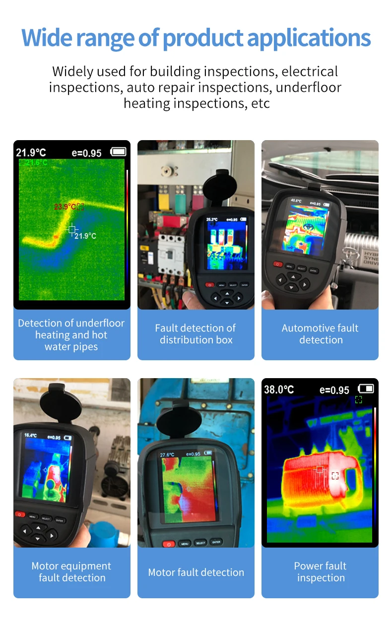 LSJ Industrial Handheld Type C Infrared Thermal Imager Camera with 640x480 Display and 30mK Sensitivity for Water Leaks