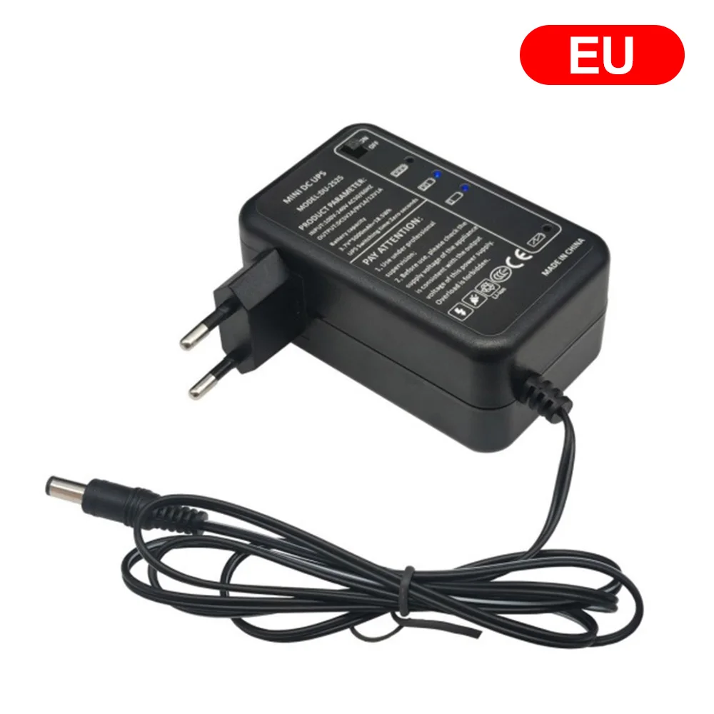 Imagem -05 - Fonte de Alimentação de Backup Ininterrupta Roteador Wifi Led Cctv Plug ue Recarregável 4000mah 5v 2a 9v 1a 12v 1a 1.3m de Saída