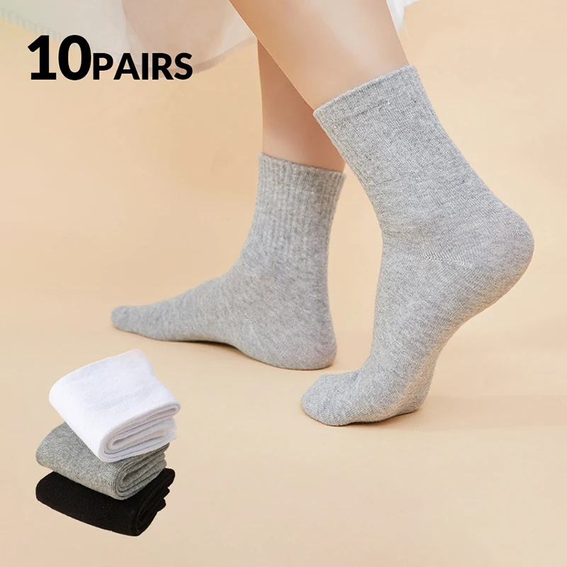 

10pairs Breathable Disposable Highly Elastic Socks Outdoor Thin Sports Cotton Socks Solid Color Casual Socks Men Women Socks