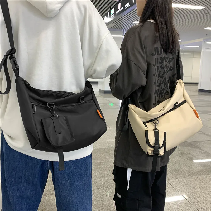 

New Fashion Nylon Men Shoulder Messenger Bag Female Crossbody Bag Vintage Male Leisure Sling Bag Women Casual Tote Purses