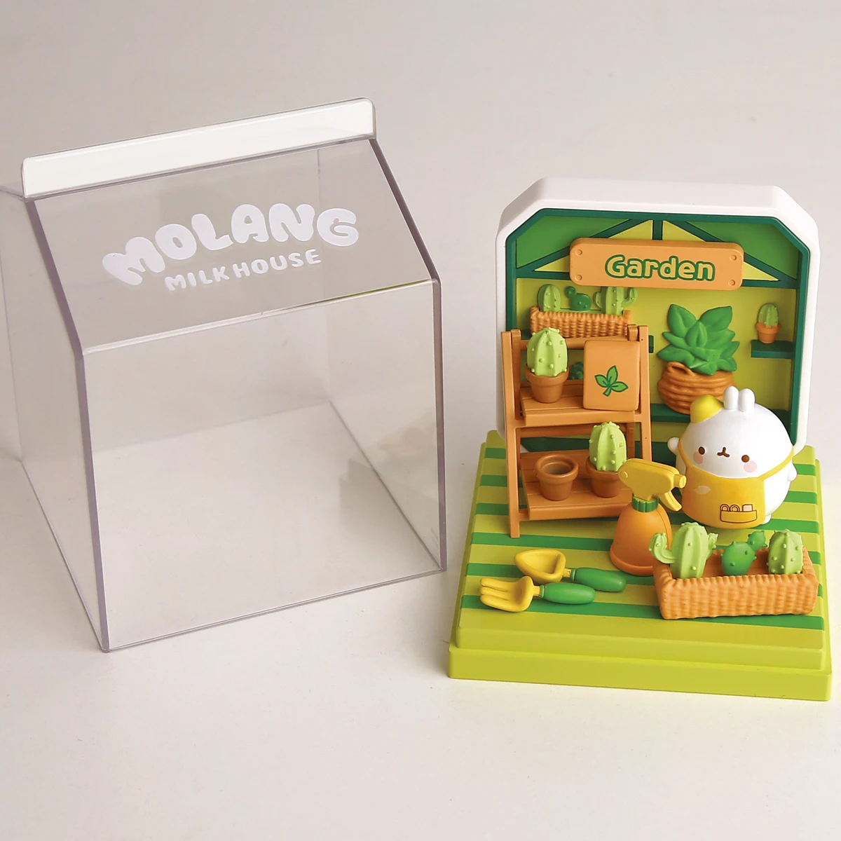 Kawai Molang Cute Rabbit Mini Shop Trend Blind Box Series Figure Desktop Ornament Model Decorative Birthday Gift  Children'S Toy