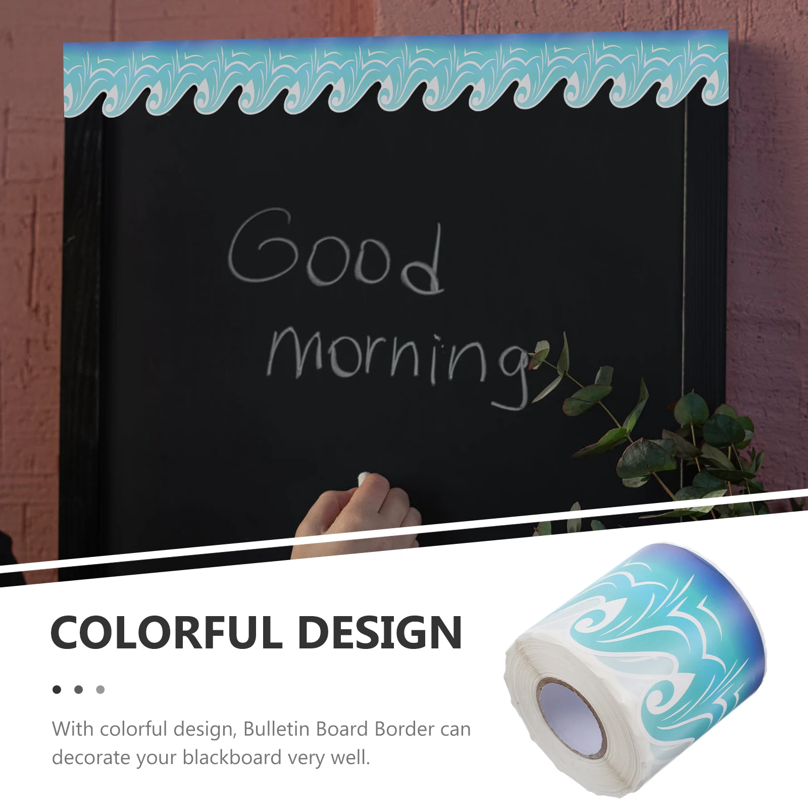 

Waterproof Adhesive Sticker Self Trim Bulletin Board Decor Strips Stickers Blackboard Border Pvc Self-adhesive for Office